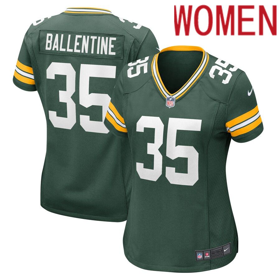 Women Green Bay Packers #35 Corey Ballentine Nike Green Home Game Player NFL Jersey